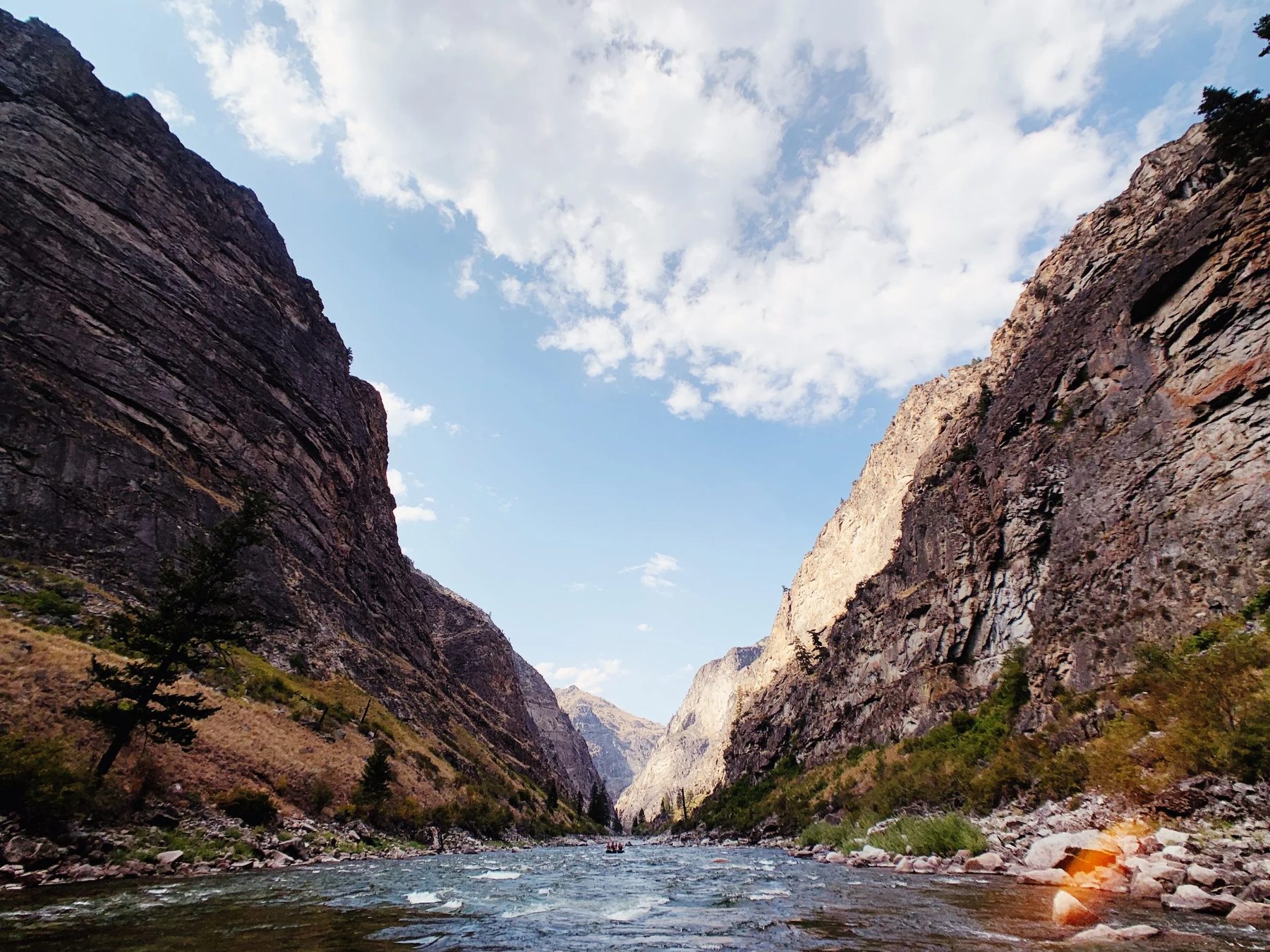 A deep river canyon under a wide sky.